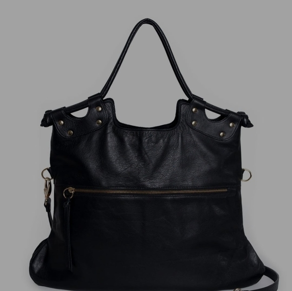 PIETRO Alessandro black leather purse hand bag - Picture 3 of 12